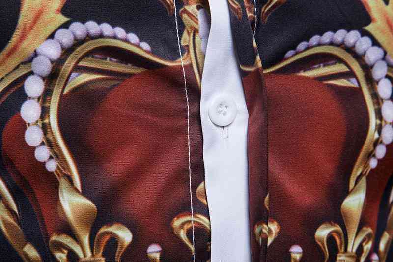 Men's Casual Long Sleeved Printed Shirt