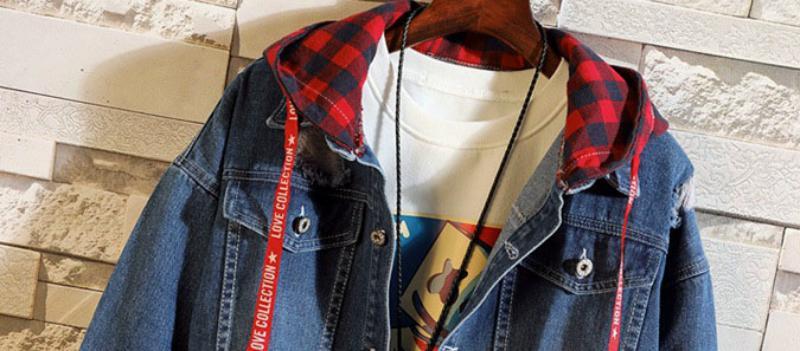 Men's Autumn Hooded Denim Jacket