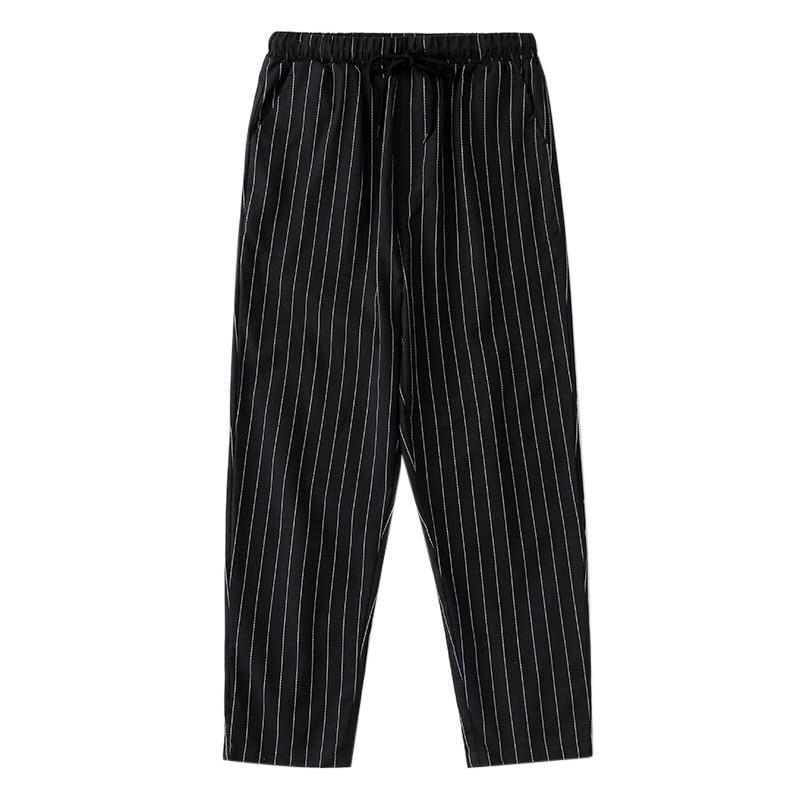 Men's Casual Striped Cotton Pants | Plus Size