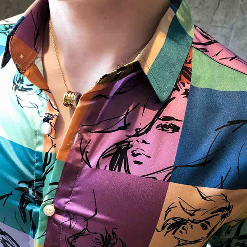 Men's Autumn/Winter Casual Long Sleeved Shirt With Print