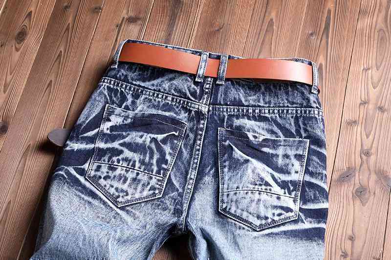 Men's Slim Fit Straight Ripped Jeans