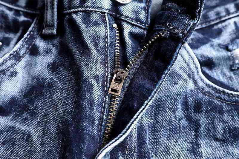 Men's Slim Fit Straight Ripped Jeans