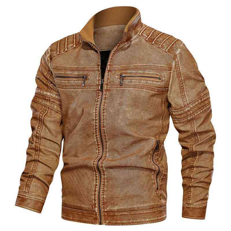 Men's Autumn/Winter Leather Jacket | Plus Size