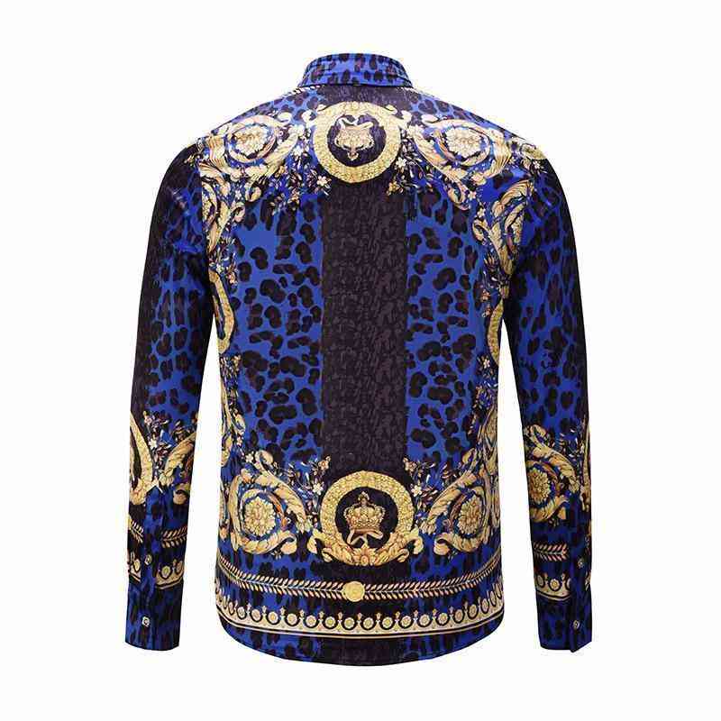 Men's Casual Long Sleeved Shirt With Print