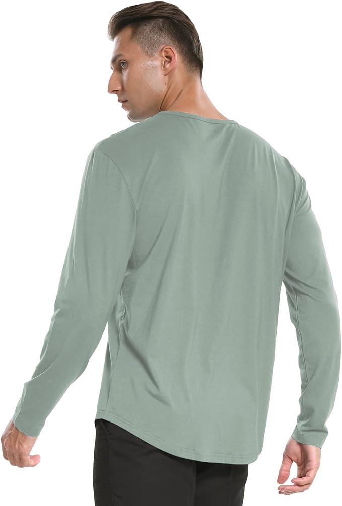 Men's Long Sleeve Casual Basic T-Shirt