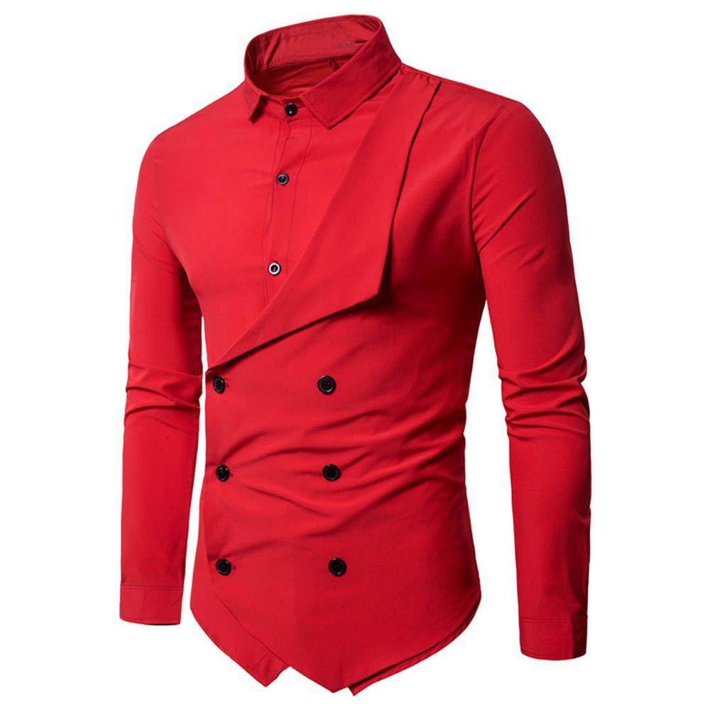 Men's Casual Slim Fit Long Sleeved Shirt