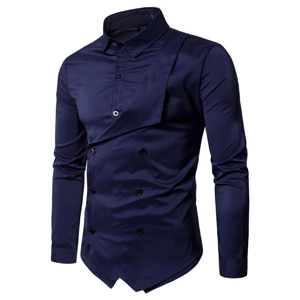 Men's Casual Slim Fit Long Sleeved Shirt