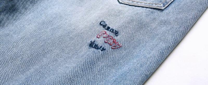 Men's Ripped Jeans With Embroidery