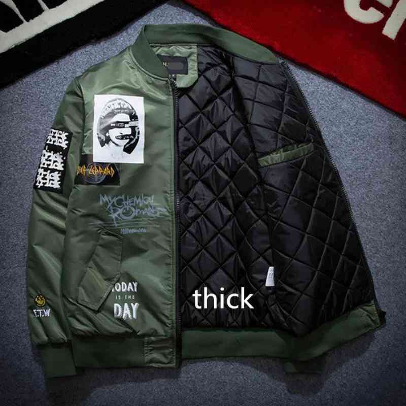 Men's Autumn/Winter Casual Bomber With Print