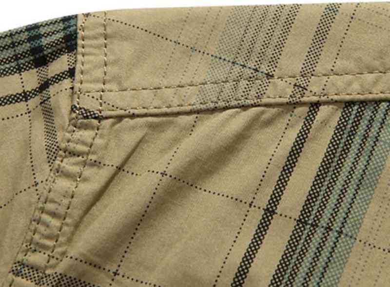 Men's Summer Plaid Cotton Short Sleeved Shirt | Plus Size
