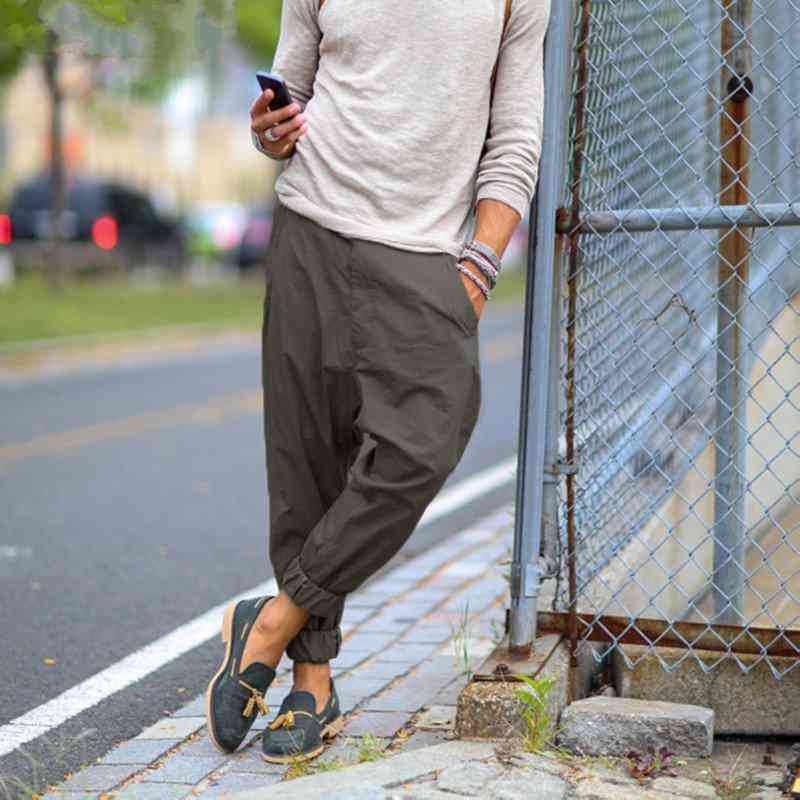 Men's Casual Straight Solid Pants