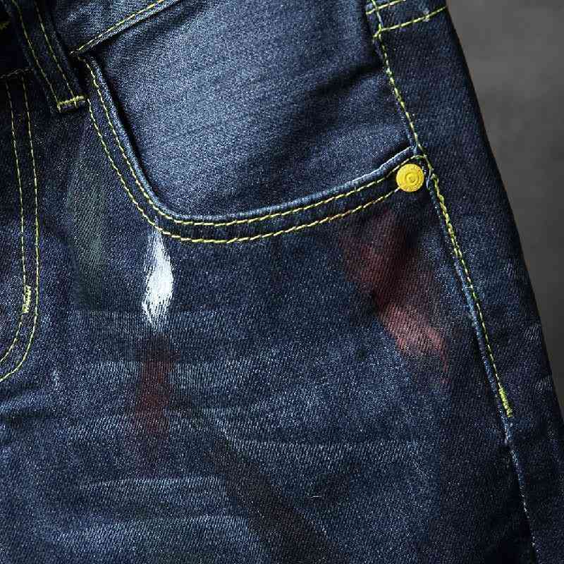 Men's Skinny Ripped Jeans With Zipper