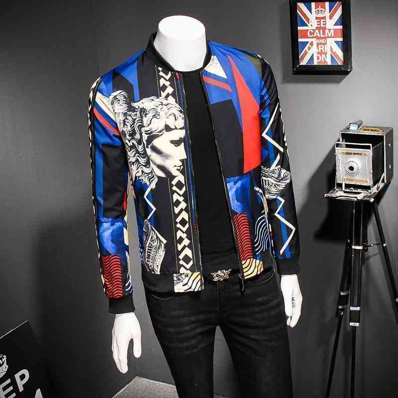Men's Spring Casual Windbreaker With Print