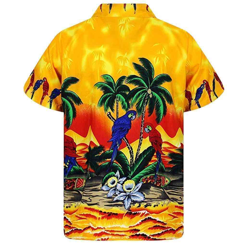 Men's Casual Short Sleeved Shirt With Print